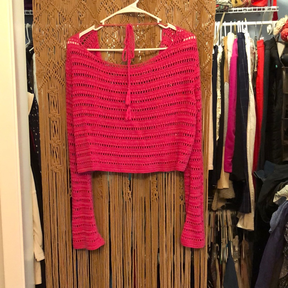 Lovers and Friends pink crop top